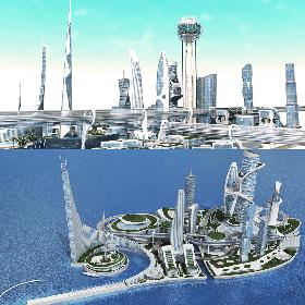 3D model Future City 1 and 2 Collection